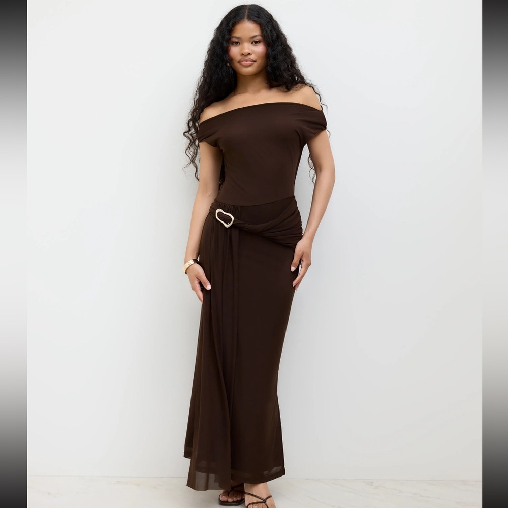 Cider One Shoulder Brown Dress